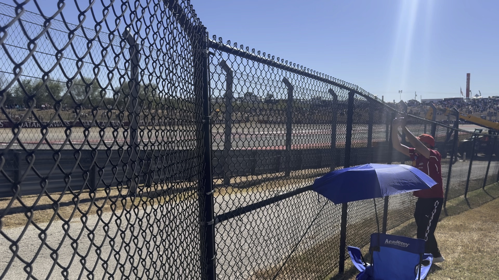Chain link temporary fence panels on a construction site in Irvine